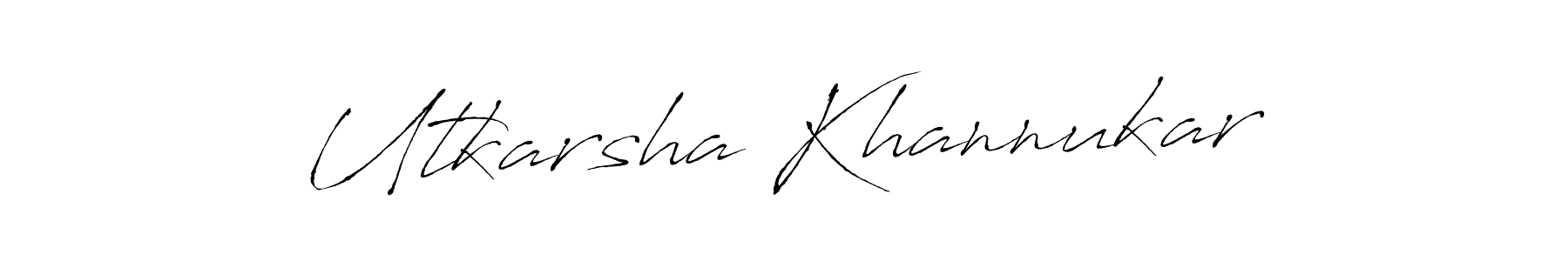 Utkarsha Khannukar stylish signature style. Best Handwritten Sign (Antro_Vectra) for my name. Handwritten Signature Collection Ideas for my name Utkarsha Khannukar. Utkarsha Khannukar signature style 6 images and pictures png