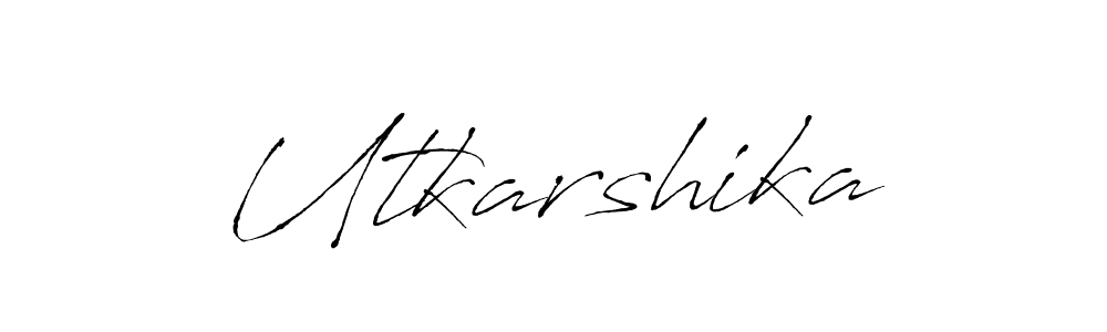 Use a signature maker to create a handwritten signature online. With this signature software, you can design (Antro_Vectra) your own signature for name Utkarshika. Utkarshika signature style 6 images and pictures png