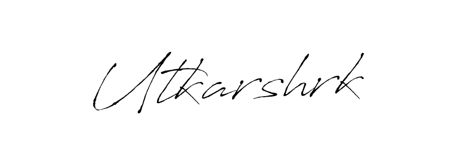 The best way (Antro_Vectra) to make a short signature is to pick only two or three words in your name. The name Utkarshrk include a total of six letters. For converting this name. Utkarshrk signature style 6 images and pictures png