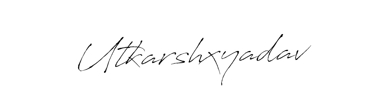 How to make Utkarshxyadav name signature. Use Antro_Vectra style for creating short signs online. This is the latest handwritten sign. Utkarshxyadav signature style 6 images and pictures png