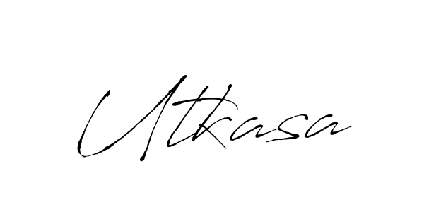 Create a beautiful signature design for name Utkasa. With this signature (Antro_Vectra) fonts, you can make a handwritten signature for free. Utkasa signature style 6 images and pictures png