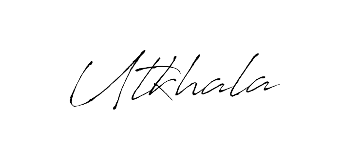 How to make Utkhala signature? Antro_Vectra is a professional autograph style. Create handwritten signature for Utkhala name. Utkhala signature style 6 images and pictures png