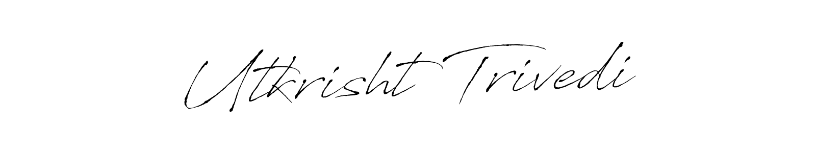 This is the best signature style for the Utkrisht Trivedi name. Also you like these signature font (Antro_Vectra). Mix name signature. Utkrisht Trivedi signature style 6 images and pictures png