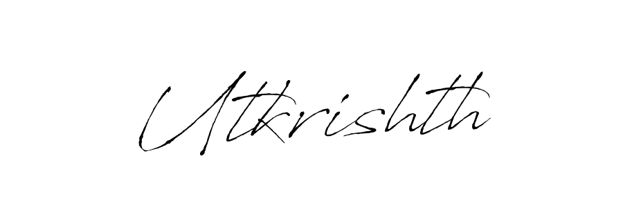 Make a beautiful signature design for name Utkrishth. Use this online signature maker to create a handwritten signature for free. Utkrishth signature style 6 images and pictures png