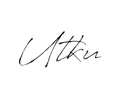 How to make Utku signature? Antro_Vectra is a professional autograph style. Create handwritten signature for Utku name. Utku signature style 6 images and pictures png