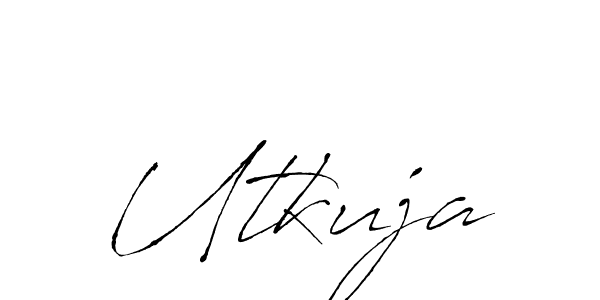 Use a signature maker to create a handwritten signature online. With this signature software, you can design (Antro_Vectra) your own signature for name Utkuja. Utkuja signature style 6 images and pictures png