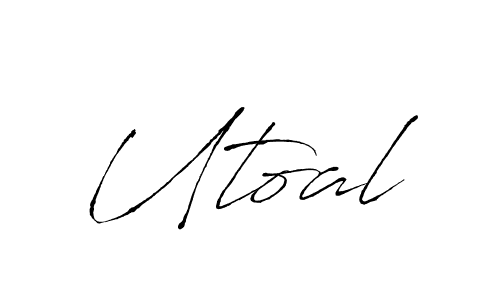 if you are searching for the best signature style for your name Utoal. so please give up your signature search. here we have designed multiple signature styles  using Antro_Vectra. Utoal signature style 6 images and pictures png