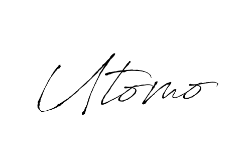 if you are searching for the best signature style for your name Utomo. so please give up your signature search. here we have designed multiple signature styles  using Antro_Vectra. Utomo signature style 6 images and pictures png