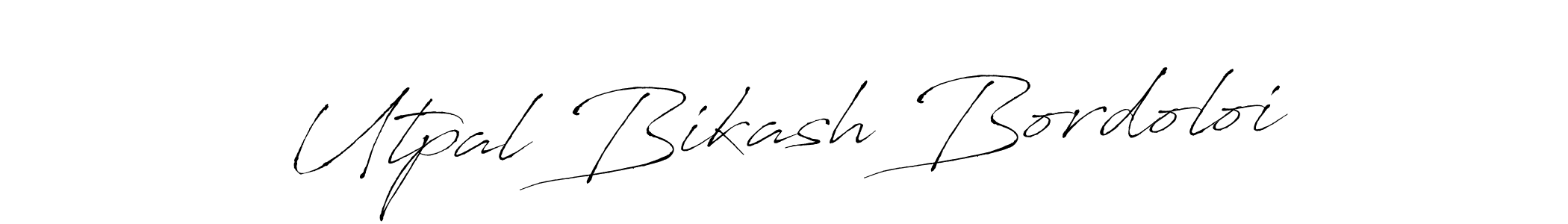 Create a beautiful signature design for name Utpal Bikash Bordoloi. With this signature (Antro_Vectra) fonts, you can make a handwritten signature for free. Utpal Bikash Bordoloi signature style 6 images and pictures png