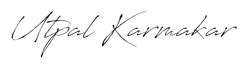 Download transparent PNG signature for name Utpal Karmakar styled with Antro_Vectra font. Ready to paste directly into PDF and Word agreements. Utpal Karmakar signature style 6 images and pictures png