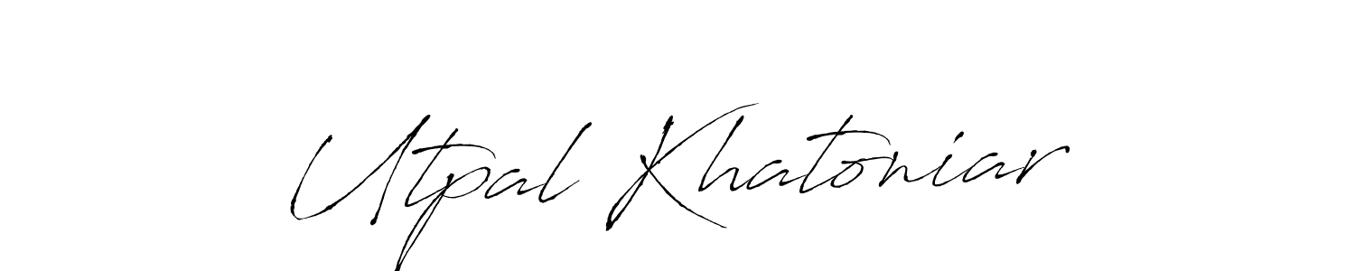 Antro_Vectra is a professional signature style that is perfect for those who want to add a touch of class to their signature. It is also a great choice for those who want to make their signature more unique. Get Utpal Khatoniar name to fancy signature for free. Utpal Khatoniar signature style 6 images and pictures png