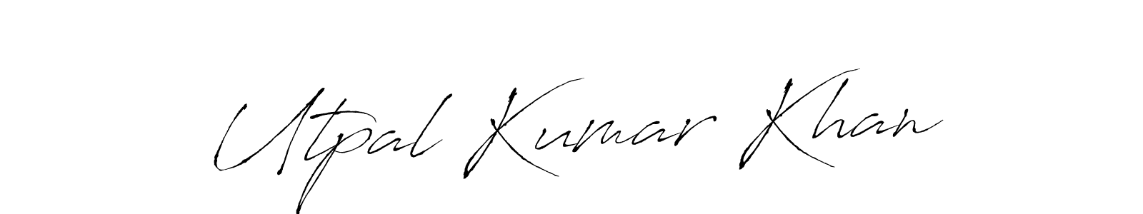Use a signature maker to create a handwritten signature online. With this signature software, you can design (Antro_Vectra) your own signature for name Utpal Kumar Khan. Utpal Kumar Khan signature style 6 images and pictures png