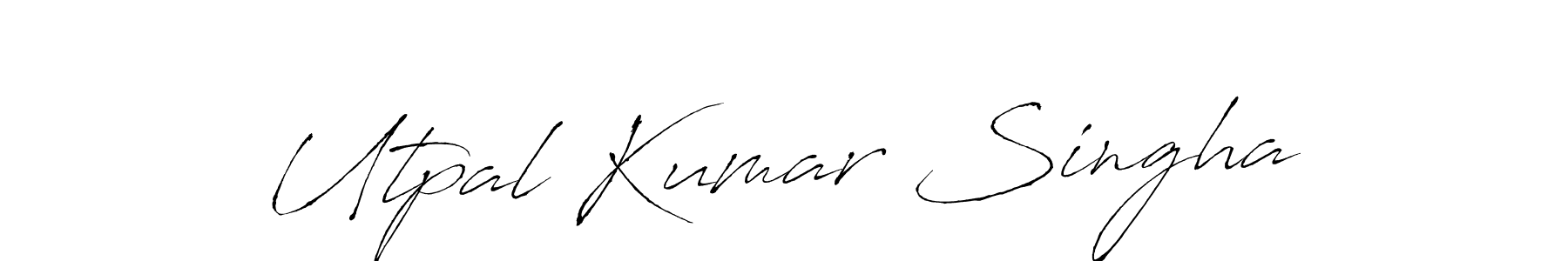 Make a beautiful signature design for name Utpal Kumar Singha. With this signature (Antro_Vectra) style, you can create a handwritten signature for free. Utpal Kumar Singha signature style 6 images and pictures png