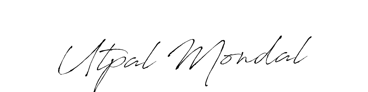 Antro_Vectra is a professional signature style that is perfect for those who want to add a touch of class to their signature. It is also a great choice for those who want to make their signature more unique. Get Utpal Mondal name to fancy signature for free. Utpal Mondal signature style 6 images and pictures png