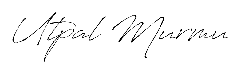 A timeless handwritten aesthetic for Utpal Murmu. The Antro_Vectra font gives your signature a handcrafted feel with natural curves. Utpal Murmu signature style 6 images and pictures png