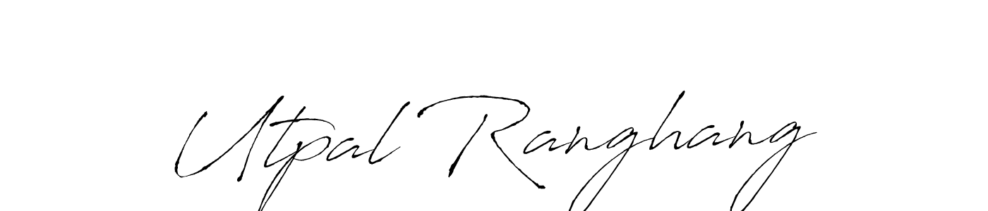 You should practise on your own different ways (Antro_Vectra) to write your name (Utpal Ranghang) in signature. don't let someone else do it for you. Utpal Ranghang signature style 6 images and pictures png