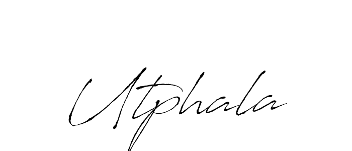 Make a beautiful signature design for name Utphala. With this signature (Antro_Vectra) style, you can create a handwritten signature for free. Utphala signature style 6 images and pictures png