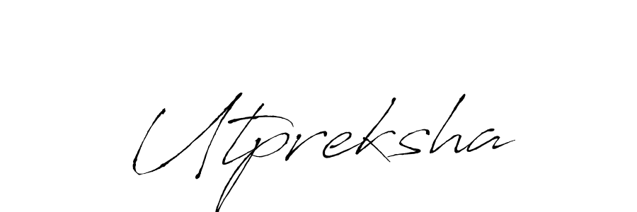 Utpreksha stylish signature style. Best Handwritten Sign (Antro_Vectra) for my name. Handwritten Signature Collection Ideas for my name Utpreksha. Utpreksha signature style 6 images and pictures png