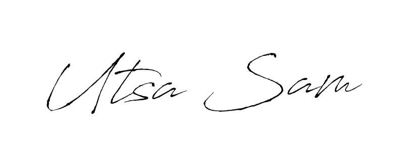 Similarly Antro_Vectra is the best handwritten signature design. Signature creator online .You can use it as an online autograph creator for name Utsa Sam. Utsa Sam signature style 6 images and pictures png