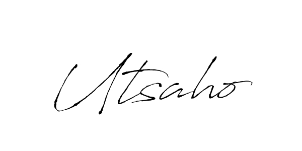 Make a beautiful signature design for name Utsaho. With this signature (Antro_Vectra) style, you can create a handwritten signature for free. Utsaho signature style 6 images and pictures png