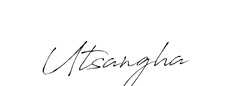 Create a beautiful signature design for name Utsangha. With this signature (Antro_Vectra) fonts, you can make a handwritten signature for free. Utsangha signature style 6 images and pictures png
