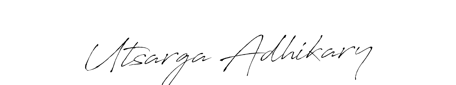 Create a beautiful signature design for name Utsarga Adhikary. With this signature (Antro_Vectra) fonts, you can make a handwritten signature for free. Utsarga Adhikary signature style 6 images and pictures png
