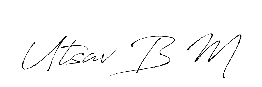 Make a beautiful signature design for name Utsav B M. Use this online signature maker to create a handwritten signature for free. Utsav B M signature style 6 images and pictures png