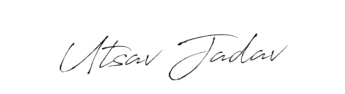 Utsav Jadav stylish signature style. Best Handwritten Sign (Antro_Vectra) for my name. Handwritten Signature Collection Ideas for my name Utsav Jadav. Utsav Jadav signature style 6 images and pictures png