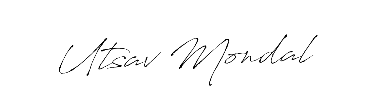 Utsav Mondal stylish signature style. Best Handwritten Sign (Antro_Vectra) for my name. Handwritten Signature Collection Ideas for my name Utsav Mondal. Utsav Mondal signature style 6 images and pictures png
