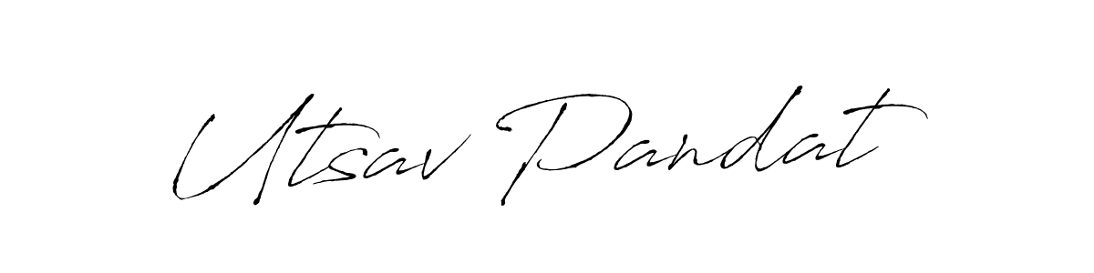 Make a beautiful signature design for name Utsav Pandat. With this signature (Antro_Vectra) style, you can create a handwritten signature for free. Utsav Pandat signature style 6 images and pictures png