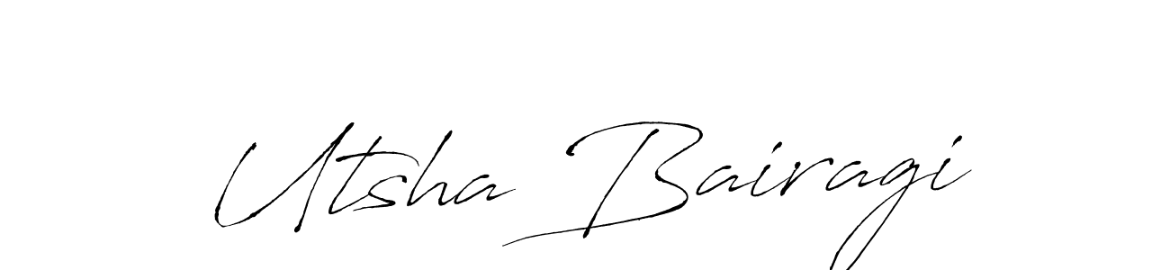 This is the best signature style for the Utsha Bairagi name. Also you like these signature font (Antro_Vectra). Mix name signature. Utsha Bairagi signature style 6 images and pictures png