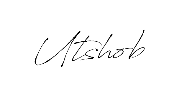 Utshob stylish signature style. Best Handwritten Sign (Antro_Vectra) for my name. Handwritten Signature Collection Ideas for my name Utshob. Utshob signature style 6 images and pictures png