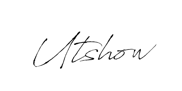 How to make Utshow name signature. Use Antro_Vectra style for creating short signs online. This is the latest handwritten sign. Utshow signature style 6 images and pictures png