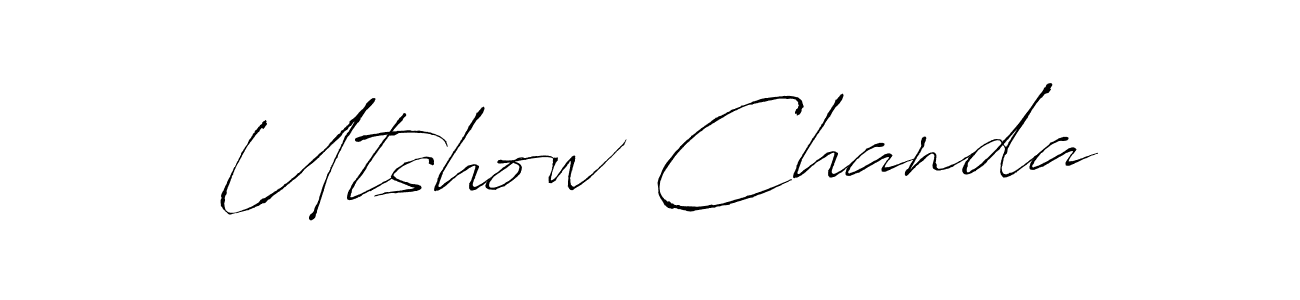 Similarly Antro_Vectra is the best handwritten signature design. Signature creator online .You can use it as an online autograph creator for name Utshow Chanda. Utshow Chanda signature style 6 images and pictures png