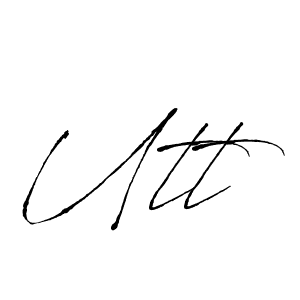 You should practise on your own different ways (Antro_Vectra) to write your name (Utt) in signature. don't let someone else do it for you. Utt signature style 6 images and pictures png