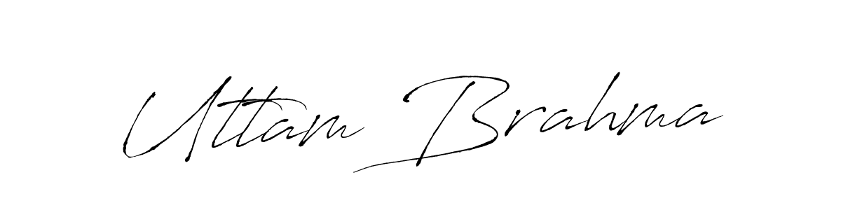 Make a beautiful signature design for name Uttam Brahma. With this signature (Antro_Vectra) style, you can create a handwritten signature for free. Uttam Brahma signature style 6 images and pictures png