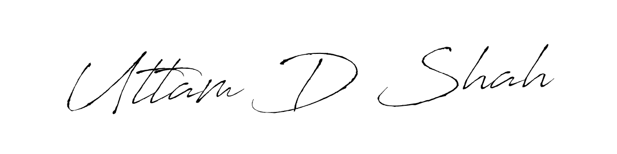 You should practise on your own different ways (Antro_Vectra) to write your name (Uttam D Shah) in signature. don't let someone else do it for you. Uttam D Shah signature style 6 images and pictures png