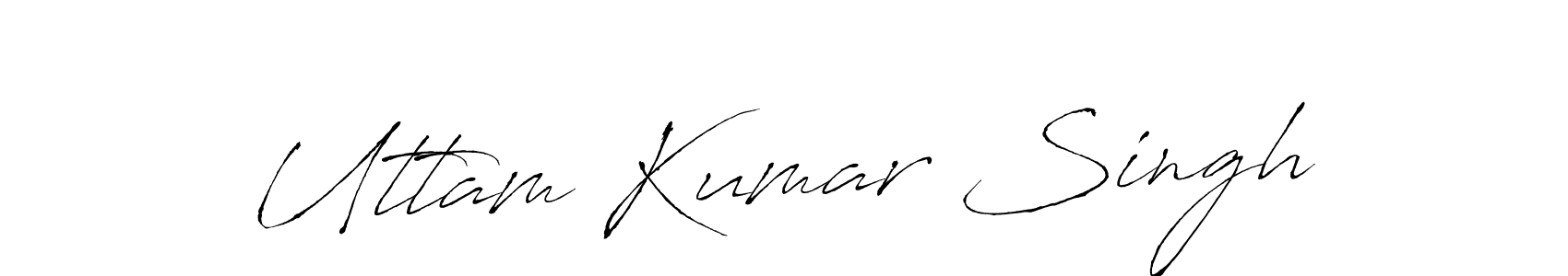 Create a beautiful signature design for name Uttam Kumar Singh. With this signature (Antro_Vectra) fonts, you can make a handwritten signature for free. Uttam Kumar Singh signature style 6 images and pictures png