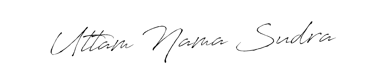 The best way (Antro_Vectra) to make a short signature is to pick only two or three words in your name. The name Uttam Nama Sudra include a total of six letters. For converting this name. Uttam Nama Sudra signature style 6 images and pictures png