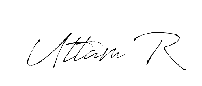 Use a signature maker to create a handwritten signature online. With this signature software, you can design (Antro_Vectra) your own signature for name Uttam R. Uttam R signature style 6 images and pictures png