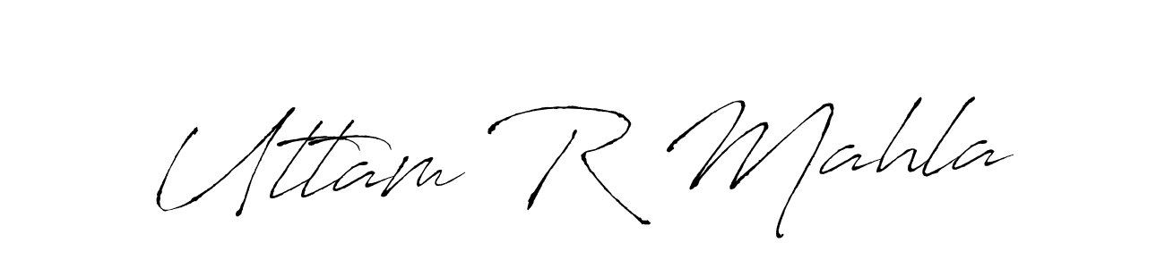 Also we have Uttam R Mahla name is the best signature style. Create professional handwritten signature collection using Antro_Vectra autograph style. Uttam R Mahla signature style 6 images and pictures png