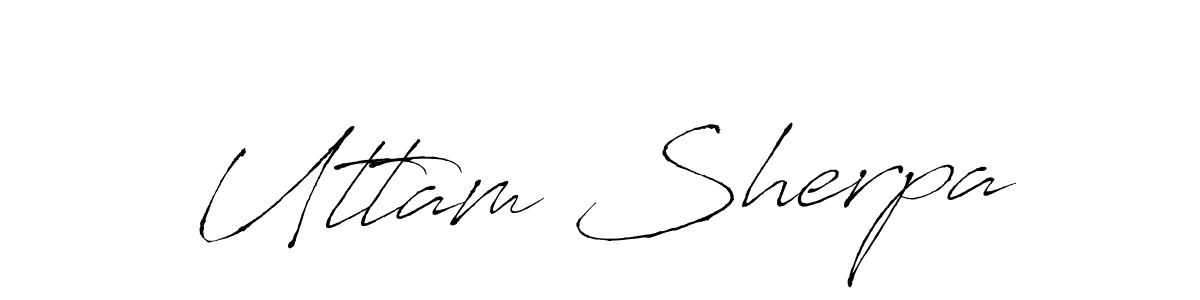 Create a beautiful signature design for name Uttam Sherpa. With this signature (Antro_Vectra) fonts, you can make a handwritten signature for free. Uttam Sherpa signature style 6 images and pictures png