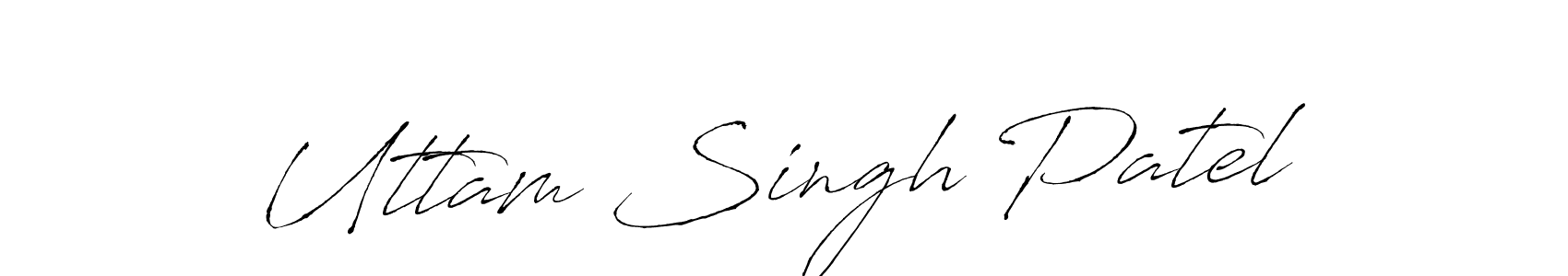 Make a beautiful signature design for name Uttam Singh Patel. With this signature (Antro_Vectra) style, you can create a handwritten signature for free. Uttam Singh Patel signature style 6 images and pictures png