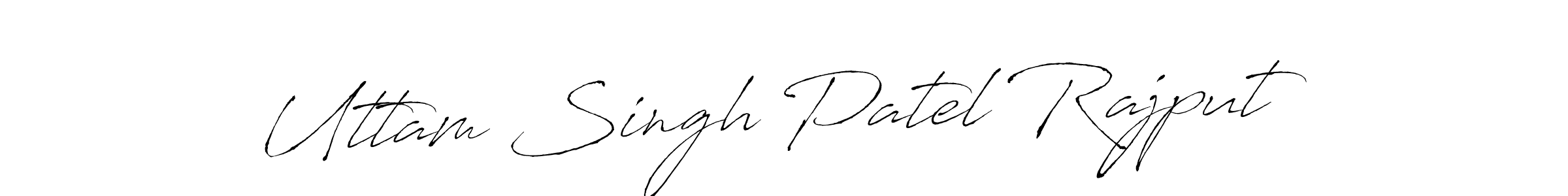 How to make Uttam Singh Patel Rajput name signature. Use Antro_Vectra style for creating short signs online. This is the latest handwritten sign. Uttam Singh Patel Rajput signature style 6 images and pictures png