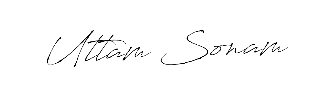 Similarly Antro_Vectra is the best handwritten signature design. Signature creator online .You can use it as an online autograph creator for name Uttam Sonam. Uttam Sonam signature style 6 images and pictures png