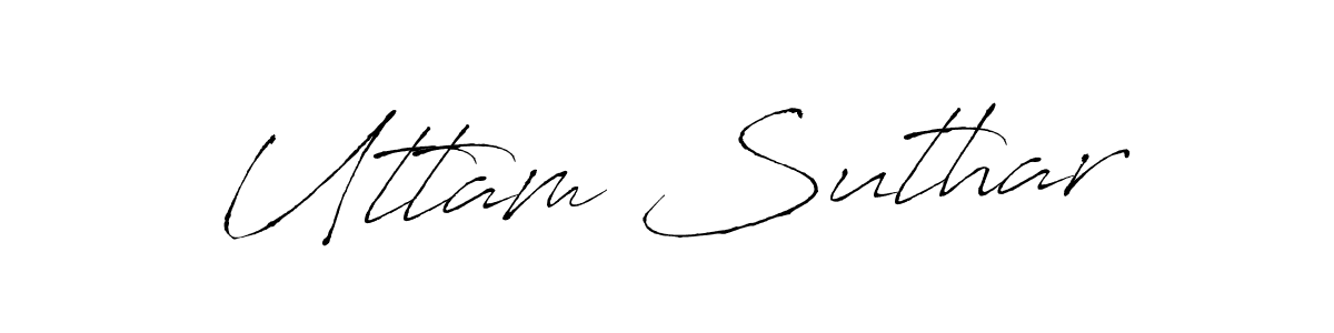 The best way (Antro_Vectra) to make a short signature is to pick only two or three words in your name. The name Uttam Suthar include a total of six letters. For converting this name. Uttam Suthar signature style 6 images and pictures png