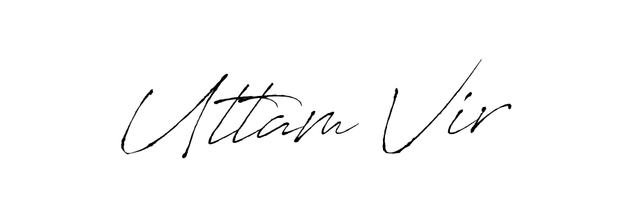 It looks lik you need a new signature style for name Uttam Vir. Design unique handwritten (Antro_Vectra) signature with our free signature maker in just a few clicks. Uttam Vir signature style 6 images and pictures png