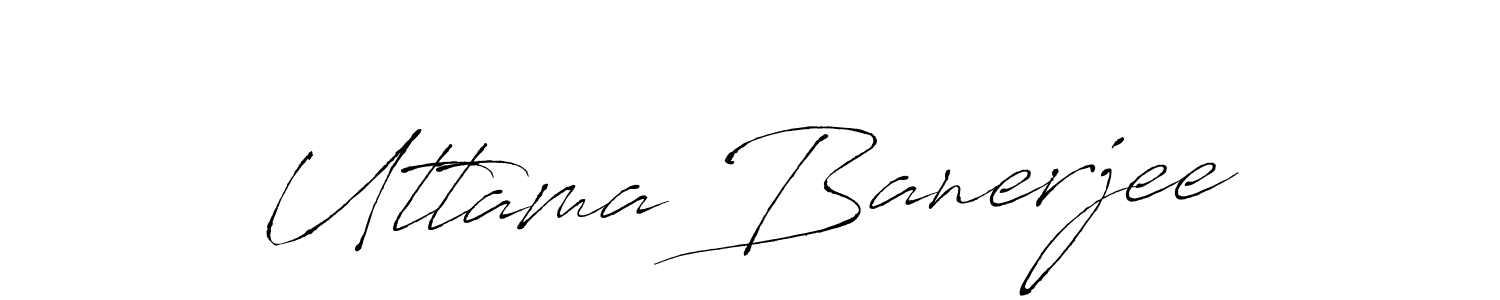 How to make Uttama Banerjee name signature. Use Antro_Vectra style for creating short signs online. This is the latest handwritten sign. Uttama Banerjee signature style 6 images and pictures png