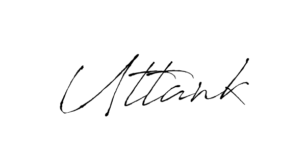 How to Draw Uttank signature style? Antro_Vectra is a latest design signature styles for name Uttank. Uttank signature style 6 images and pictures png