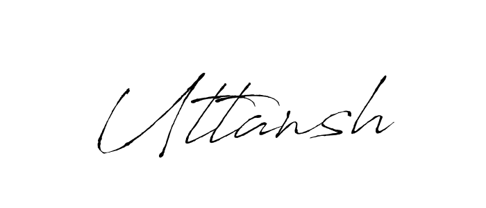 How to make Uttansh name signature. Use Antro_Vectra style for creating short signs online. This is the latest handwritten sign. Uttansh signature style 6 images and pictures png